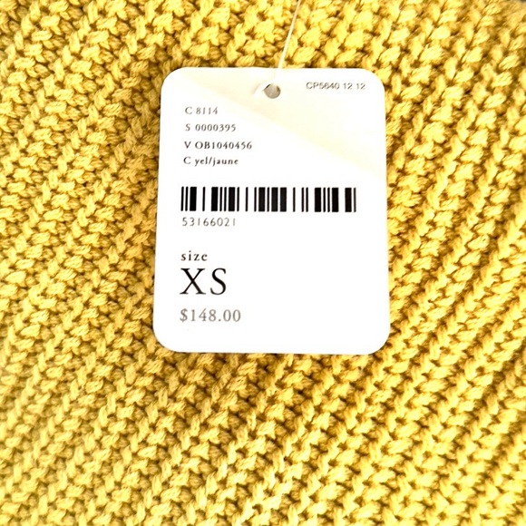 *NWT* FREE PEOPLE Cocoa Oversized Turtleneck Sweater in Low Sun (Gold) — XS - Picture 5 of 6